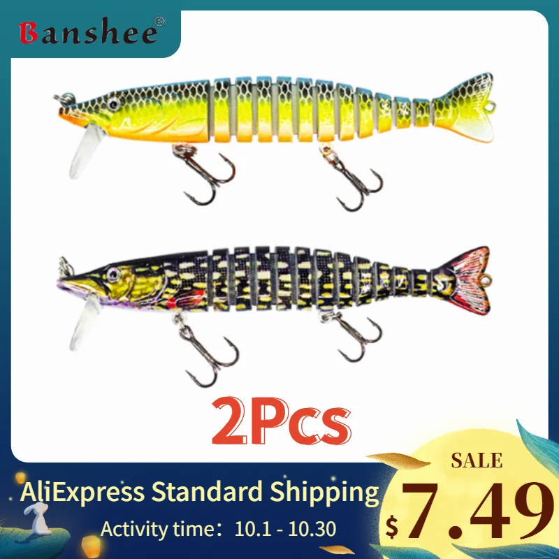 Banshee 2Pcs Sinking Swimbait For Trolling/Pike 13 Multi Jointed Swimbait Set Wobblers Fishing Lure Hard Bait Artificial Cranks
Banshee 2Pcs Sinking Swimbait For Trolling/Pike 13 Multi Jointed Swimbait Set Wobblers Fishing Lure Hard Bait Artificial Cranks