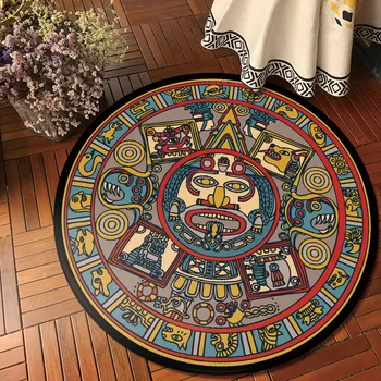 Round carpet floor mat European ethnic style printing coffee table hanging basket living room door mat magic array cartoon
Round carpet floor mat European ethnic style printing coffee table hanging basket living room door mat magic array cartoon