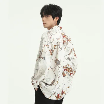 Male Japan Korea Style Streetwear Hip Hop Loose Shirt Men Vintage Character Print Long Sleeve Casual Shirts
Male Japan Korea Style Streetwear Hip Hop Loose Shirt Men Vintage Character Print Long Sleeve Casual Shirts