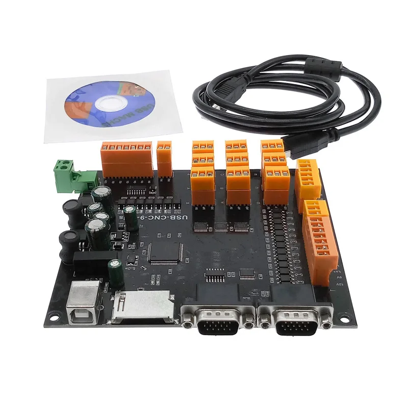 Driver Board USB CNC 9 Axis Stepper Motor Controller Breakout Board with MPG Interface for Engraving Machine 100KHz
Driver Board USB CNC 9 Axis Stepper Motor Controller Breakout Board with MPG Interface for Engraving Machine 100KHz