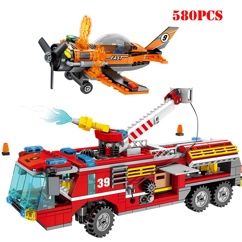 580pcs Fire Truck Car Fireman Figures Building Blocks Compatible Legoed Technic City Police Bricks Toys For Child Birthday Gifts
580pcs Fire Truck Car Fireman Figures Building Blocks Compatible Legoed Technic City Police Bricks Toys For Child Birthday Gifts