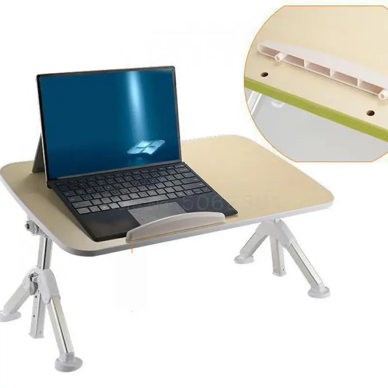 

Folding Bed With A Laptop Computer Desk Adjust The Table Lazy People Sit Here Simple Bedroom College Students Dormitory Tables M