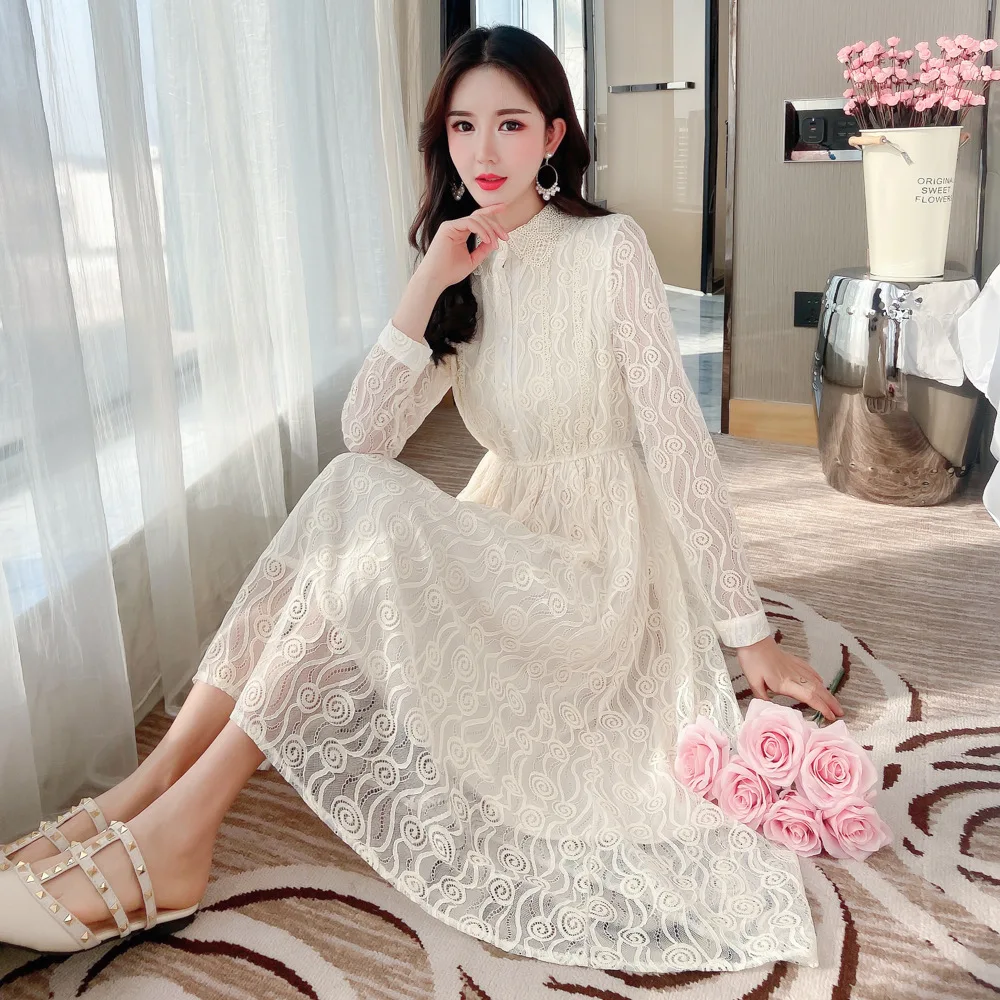 2020 New Style WOMEN'S Dress over-the-Knee Lace Dress Long Sleeve Underwear Base Skirt Women's Stand Collar Long Skirts WOMEN'S
2020 New Style WOMEN'S Dress over-the-Knee Lace Dress Long Sleeve Underwear Base Skirt Women's Stand Collar Long Skirts WOMEN'S