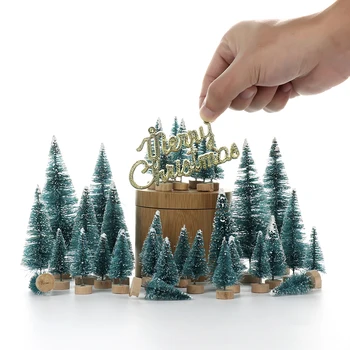 34pcs/set Small Diy Christmas Tree Fake Pine Tree Mini Sisal Bottle Brush Christmas Tree Santa Snow Frost Village House Navidad
34pcs/set Small Diy Christmas Tree Fake Pine Tree Mini Sisal Bottle Brush Christmas Tree Santa Snow Frost Village House Navidad