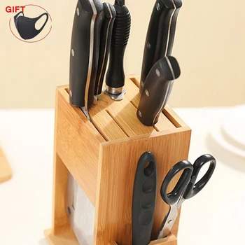 Kitchen Knife Holder Scissors Chopsticks Wood Storage Rack Tool Holder Bamboo Knife Block Stand Gadget Kitchen Accessories Tool
Kitchen Knife Holder Scissors Chopsticks Wood Storage Rack Tool Holder Bamboo Knife Block Stand Gadget Kitchen Accessories Tool