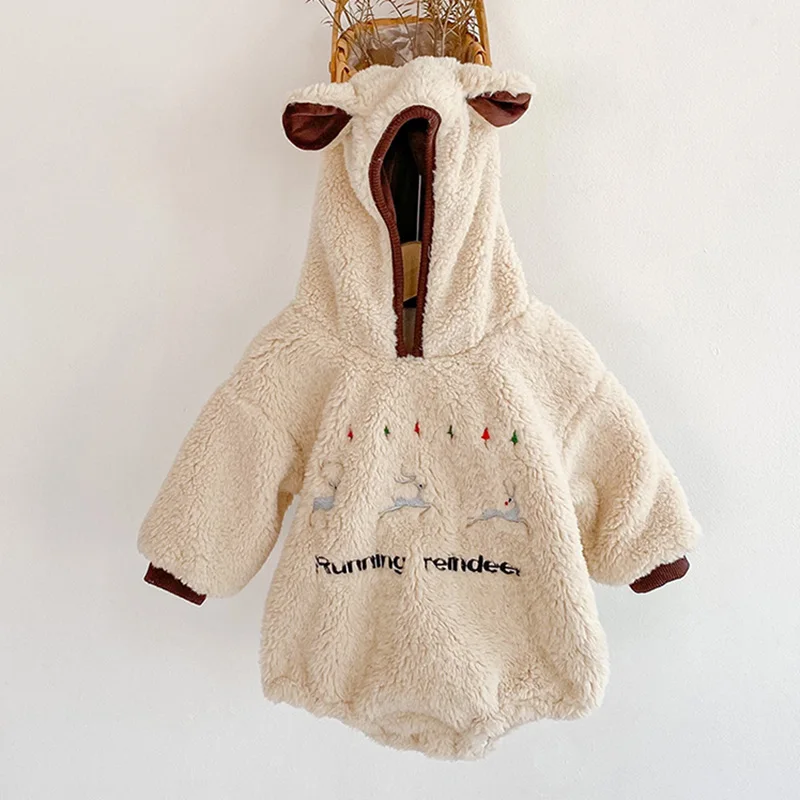 MILANCEL 2020 Winter Baby Clothes Christmas Boys Bodysuit Fur Baby One Piece Deer Embrodiery Infant Girls Outerwear
MILANCEL 2020 Winter Baby Clothes Christmas Boys Bodysuit Fur Baby One Piece Deer Embrodiery Infant Girls Outerwear