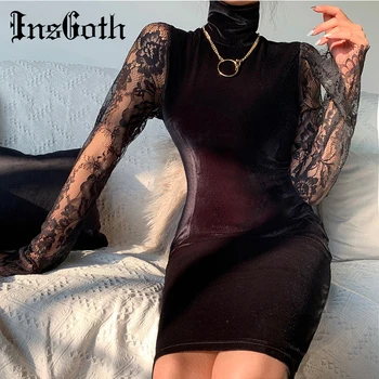 InsGoth Retro Black Sexy Lace Long Sleeve Dress Women Black Cheongsam Elegant Party Female Dresses
InsGoth Retro Black Sexy Lace Long Sleeve Dress Women Black Cheongsam Elegant Party Female Dresses