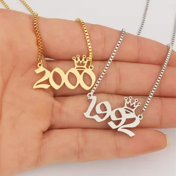 10pcs Bulk Year Necklace Women Men New Year Gift Old English Number Charm Necklaces Stainless Steel Jewelry Gold Steel Choker
10pcs Bulk Year Necklace Women Men New Year Gift Old English Number Charm Necklaces Stainless Steel Jewelry Gold Steel Choker