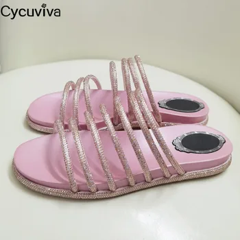 New Crystal Flat Beach Shoes Summer Narrow Band Slippers Women Outwear Ladies Sandals 2020 Runway Casual Shoes Woman
New Crystal Flat Beach Shoes Summer Narrow Band Slippers Women Outwear Ladies Sandals 2020 Runway Casual Shoes Woman