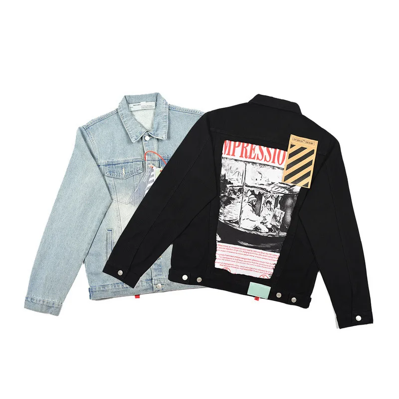 2019 Autumn Hot Selling Ow Ship Painting Mock Two-Piece with Holes Washing Jacket Men And Women Teenager Jacket
2019 Autumn Hot Selling Ow Ship Painting Mock Two-Piece with Holes Washing Jacket Men And Women Teenager Jacket