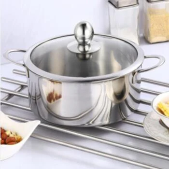 16/18/20cm Thick Stainless Steel Cooking Soup Milk Pot Nonstick Pan Small Saucepan With Glass Lid For Induction Cooker Gas Stove 
16/18/20cm Thick Stainless Steel Cooking Soup Milk Pot Nonstick Pan Small Saucepan With Glass Lid For Induction Cooker Gas Stove