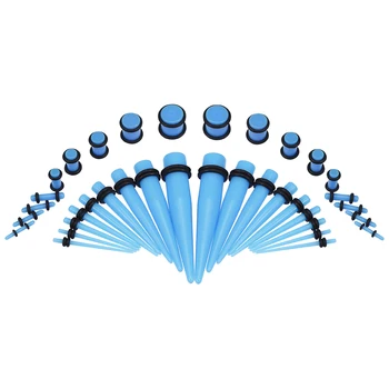 36pcs Acrylic Tapers & Flesh Tunnels Ear Gauges Stretching Expanding Kit 14G-00G(Marine Blue)
36pcs Acrylic Tapers & Flesh Tunnels Ear Gauges Stretching Expanding Kit 14G-00G(Marine Blue)