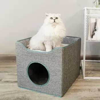 Foldable Closed Double Layer Pets Cats Kitten Deep Sleeping Box Nap Bed Nest Double Layer Scratch-resisitant Cat Tent Bed
Foldable Closed Double Layer Pets Cats Kitten Deep Sleeping Box Nap Bed Nest Double Layer Scratch-resisitant Cat Tent Bed