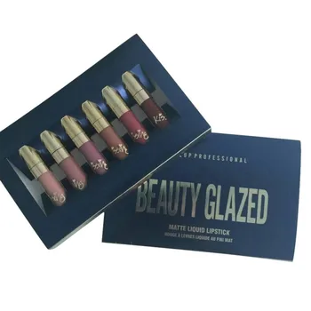 HOT Beauty Glazed 6pcs Lipstick One Set Liquid Makeup Matte Lipstick Lip Kit Gloss Long Lasting Cosmetics Lip Gloss MKXJ 
HOT Beauty Glazed 6pcs Lipstick One Set Liquid Makeup Matte Lipstick Lip Kit Gloss Long Lasting Cosmetics Lip Gloss MKXJ