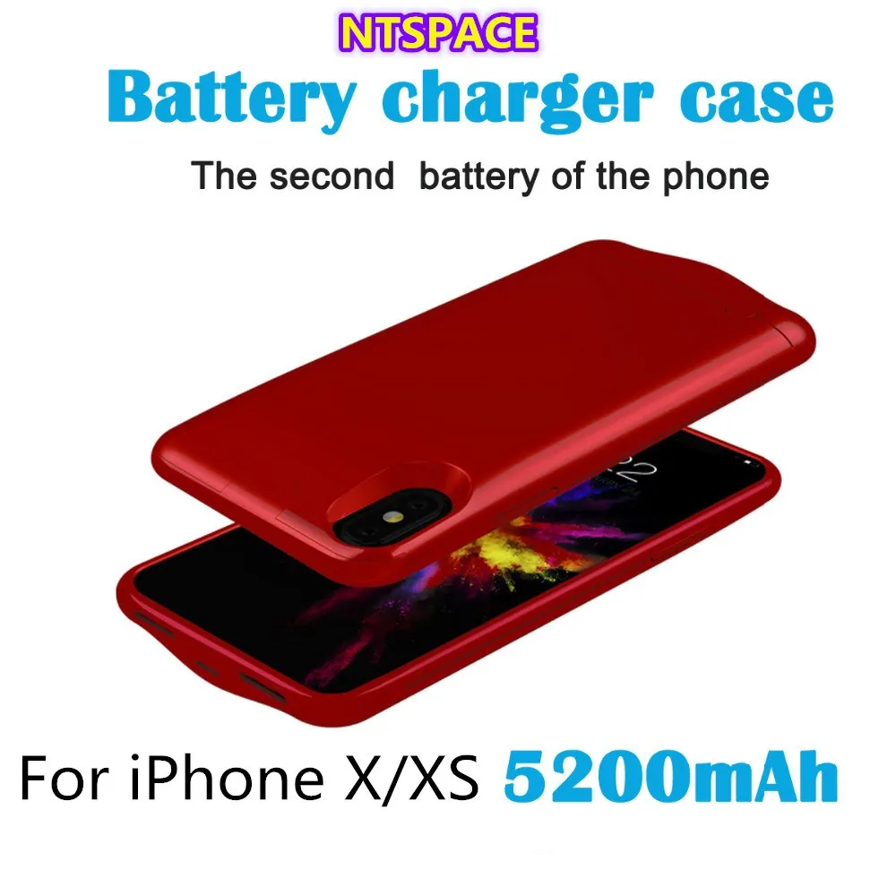 5200 мАч Внешний аккумулятор зарядное устройство чехол для iPhone X/XS Задний зажим