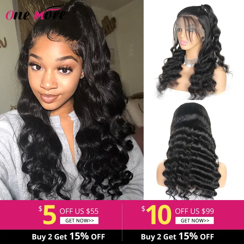 One More Loose Deep Wave Wig HD Transparent 360 Lace Frontal Wig Pre Plucked Brazilian Lace Front Wigs Remy Human Hair Wigs
One More Loose Deep Wave Wig HD Transparent 360 Lace Frontal Wig Pre Plucked Brazilian Lace Front Wigs Remy Human Hair Wigs