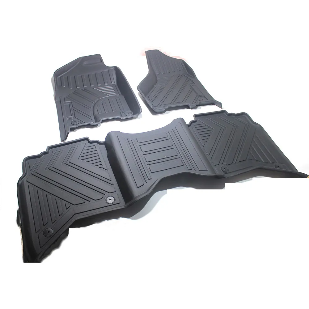 

For Dodge Ram1500 2014-2017 TPE Floor Mats All-weather Fully Surrounded Waterproof 3D Black Floor Liner Carpets