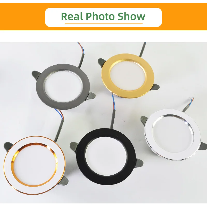 Kaguyahime LED Downlight 5w 3w LED Spot Light Natural/Warm/Cold White Indoor Recessed Lamp AC 220V Round Panel LED Spotlight