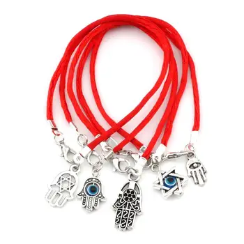 50Pcs Mixed Kabbalah Hamsa Hand Charms Red Chinese knot rope Diy String Bracelets K03811
50Pcs Mixed Kabbalah Hamsa Hand Charms Red Chinese knot rope Diy String Bracelets K03811