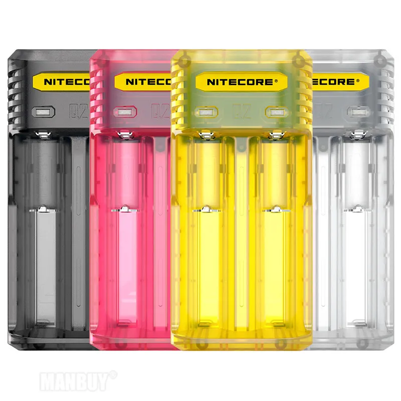 TOP NITECORE Q2 2-Bay 2A Quick Charger for Li-ion IMR Nicd CR123A 16340 10440 AAA 14500 18650 26650 Battery Authentication Code | Лампы и