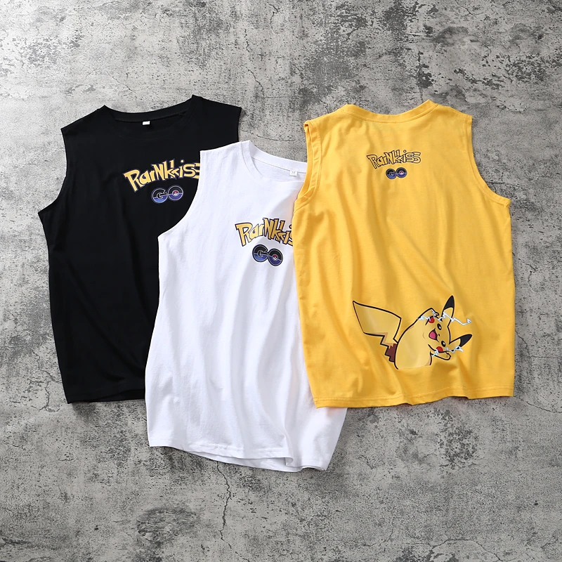 100% Cotton pokemon Print Man summer Shirt Sleeveless O neck oversized tank Clothes 2019 anime Fashion funny Couple streetwear 
100% Cotton pokemon Print Man summer Shirt Sleeveless O neck oversized tank Clothes 2019 anime Fashion funny Couple streetwear