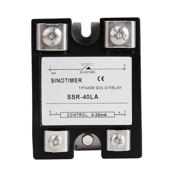 Analog 4-20mA Current Input Single Phase Solid State Relay SSR-40LA 25LA 80LA SSR Voltage Regulator Module Proportional Linear
Analog 4-20mA Current Input Single Phase Solid State Relay SSR-40LA 25LA 80LA SSR Voltage Regulator Module Proportional Linear