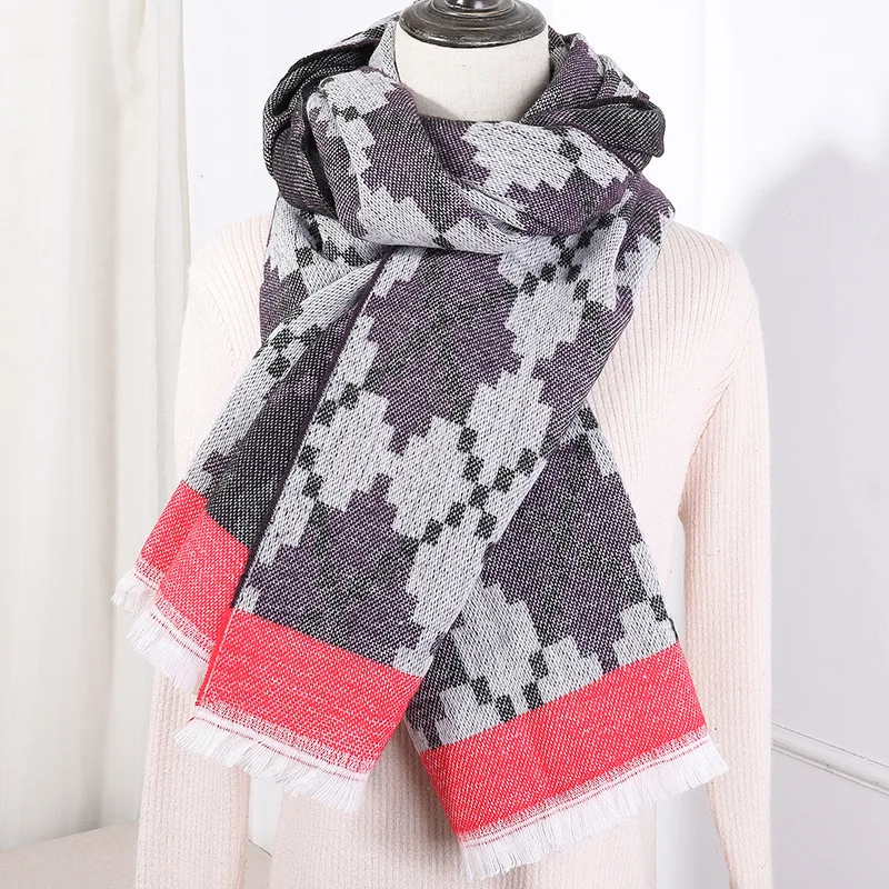 Geometric Print Winter Cashmere Scarf For Women Fashion Pashmina Thick Warm Neck Scarfs Shawls and Wraps Luxury Scarves For Lady
Geometric Print Winter Cashmere Scarf For Women Fashion Pashmina Thick Warm Neck Scarfs Shawls and Wraps Luxury Scarves For Lady