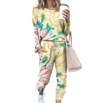 Pajamas Set Women Clothes Autumn Tie Dye Printed 2 Piece Set Pajamas Long Sleeves Top Full Length Pants Homewear Women Pyjamas
Pajamas Set Women Clothes Autumn Tie Dye Printed 2 Piece Set Pajamas Long Sleeves Top Full Length Pants Homewear Women Pyjamas