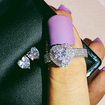 925 Sterling Silver Jewelry set halo Engagement ring round stud earring for Wedding Valentine's Day gift Christmas J5557
925 Sterling Silver Jewelry set halo Engagement ring round stud earring for Wedding Valentine's Day gift Christmas J5557