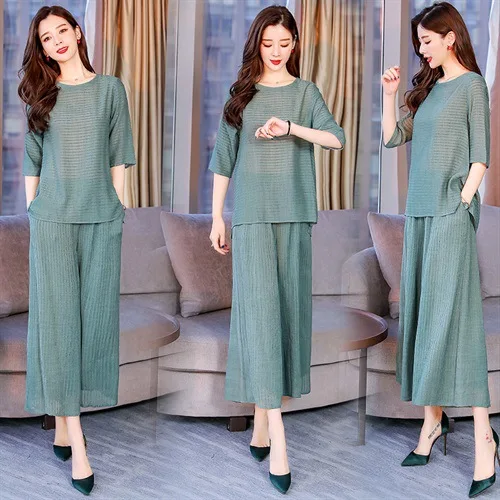 Loose Pants Set 2019 Spring And Summer New Style WOMEN'S Dress Early Spring Elegant Stripes Goddess-Style Western Style Trendy T
Loose Pants Set 2019 Spring And Summer New Style WOMEN'S Dress Early Spring Elegant Stripes Goddess-Style Western Style Trendy T