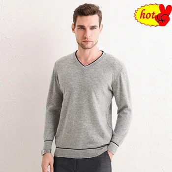 men cashmere sweater 2020 new V-neck stitching knitted long-sleeved business casual hedging wool simple Tops 
men cashmere sweater 2020 new V-neck stitching knitted long-sleeved business casual hedging wool simple Tops