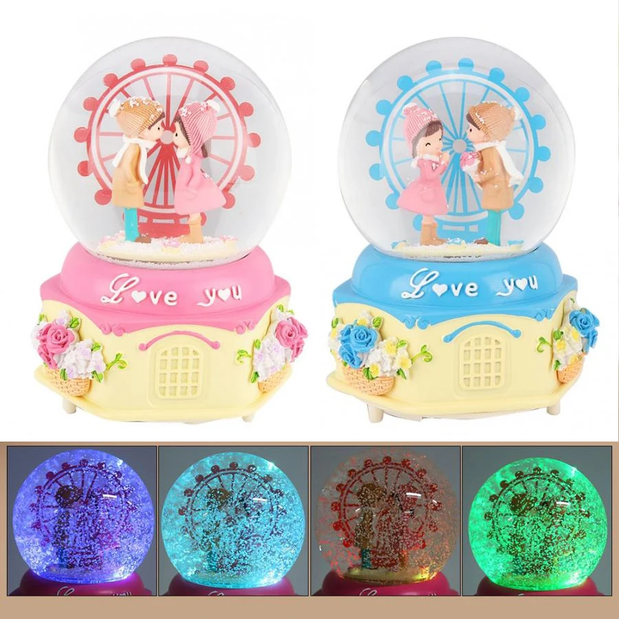 Musical Snow Globe Novelty Night Light Musical Ferris Wheel Snow Globe Music Box Desktop Ornament for Valentine's Day Gift
Musical Snow Globe Novelty Night Light Musical Ferris Wheel Snow Globe Music Box Desktop Ornament for Valentine's Day Gift