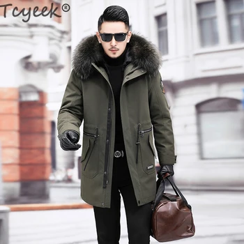 Tcyeek Winter Real Fur Coat Men Clothes 2019 Streetwear Warm Mink Fur Liner Long Jacket Raccoon Fur Hooded Fashion Casacos 103 
Tcyeek Winter Real Fur Coat Men Clothes 2019 Streetwear Warm Mink Fur Liner Long Jacket Raccoon Fur Hooded Fashion Casacos 103