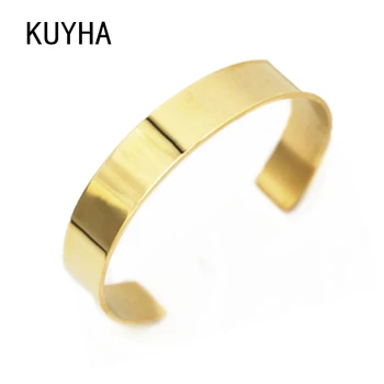316L Stainless Steel Cuff Bangle Classic Plain Round Gold Color Custom Logo Opened Bracelet Blanks Band for Women
316L Stainless Steel Cuff Bangle Classic Plain Round Gold Color Custom Logo Opened Bracelet Blanks Band for Women