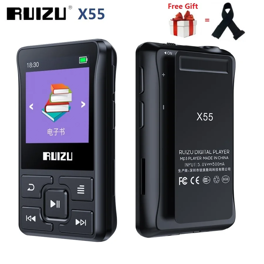 Newest Ruizu X55 Sport Bluetooth MP3 Player Portable Mini Clip 8GB Music MP3 Player Support FM,Recording,E-Book,Clock,Pedometer
Newest Ruizu X55 Sport Bluetooth MP3 Player Portable Mini Clip 8GB Music MP3 Player Support FM,Recording,E-Book,Clock,Pedometer