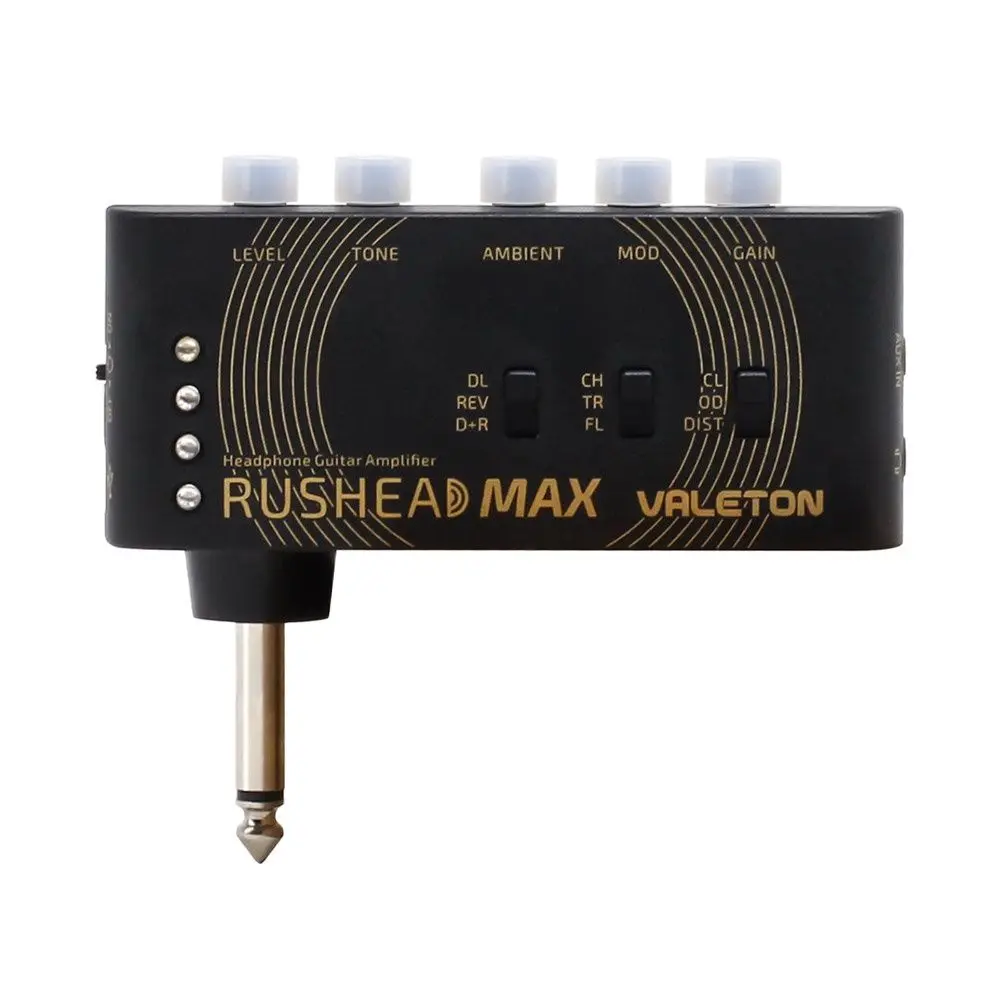 Портативный карманный усилитель для гитарных наушников Valeton Rushead Max USB