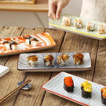 10Inches Underglaze Ceramic Tableware Restaurant Rectangular Sushi Plates Home Dessert Cake Flat Tray 25x12CM
10Inches Underglaze Ceramic Tableware Restaurant Rectangular Sushi Plates Home Dessert Cake Flat Tray 25x12CM