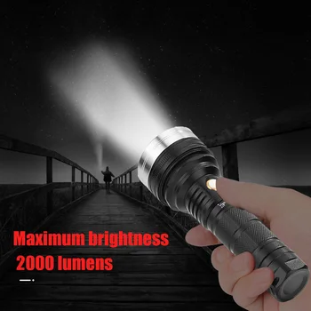Multifunctional 2000LM Outdoor Hunting Camping Aluminum Alloy SST40 LED Flashlight Rechargeable Torch Lights Waterproof Outdoor
Multifunctional 2000LM Outdoor Hunting Camping Aluminum Alloy SST40 LED Flashlight Rechargeable Torch Lights Waterproof Outdoor
