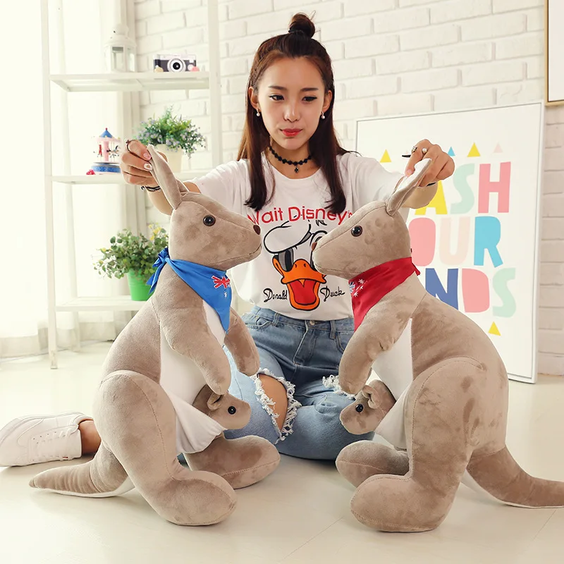 

New Cute Plush Toy Animal Kangaroo Soft Filled Plush Doll Baby Toy Home Sofa Decoration Children Plush toy Gift M101