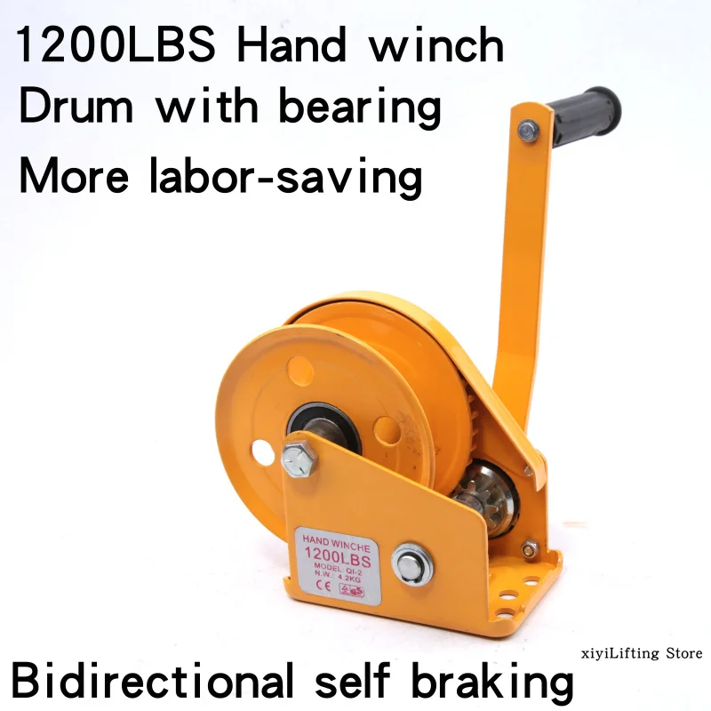 1200 lbs self-locking winch two-way brake hand hoist hand crane two-way automatic brake with bearing drum
1200 lbs self-locking winch two-way brake hand hoist hand crane two-way automatic brake with bearing drum