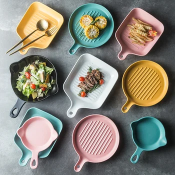 Nordic Bakeware Plate Creativity Western Dessert Plate Ceramic Breakfast Plate Microwave Available Dinner Plates Tableware DA60P
Nordic Bakeware Plate Creativity Western Dessert Plate Ceramic Breakfast Plate Microwave Available Dinner Plates Tableware DA60P