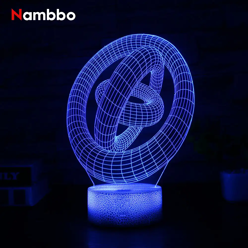 table lamp usb white crack base night light magical holiday gift