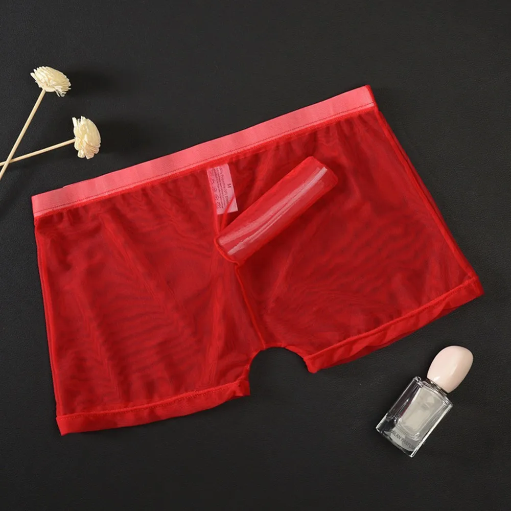 Men Sexy Transparent Mesh Fabric Boxer Briefs Pouch Shorts Underwear Underpant Men's Mesh Transparent Elephant Nose Boxer Briefs
Men Sexy Transparent Mesh Fabric Boxer Briefs Pouch Shorts Underwear Underpant Men's Mesh Transparent Elephant Nose Boxer Briefs