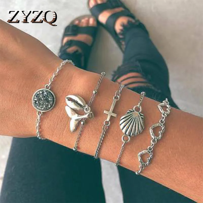 ZYZQ New Arrival Vintage Beach Stylish Seashell Conch Shaped Element Hollow Out Cross Five Pcs Bracelets Set Wholesale Lots&Bulk
ZYZQ New Arrival Vintage Beach Stylish Seashell Conch Shaped Element Hollow Out Cross Five Pcs Bracelets Set Wholesale Lots&Bulk