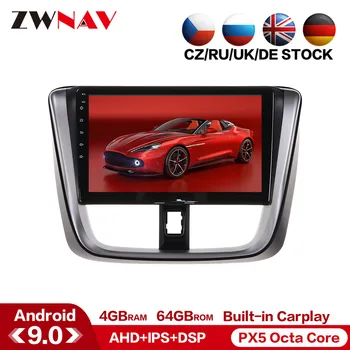 DSP IPS screen Android 9.0 car multimedia player For Toyota Vios Yaris 2014-2017 GPS navi radio Audio stereo head unit free map