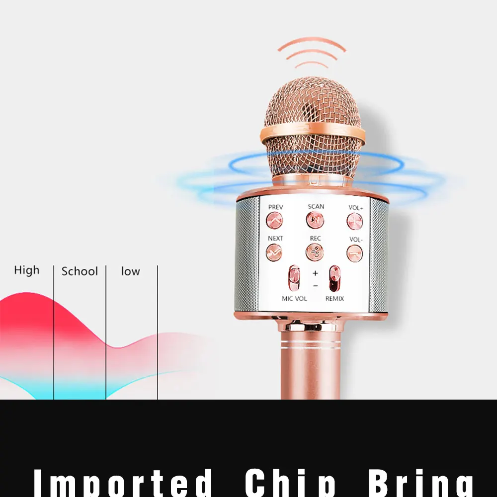 Fast-Delivery WS858 Karaoke Microphone Wireless Speaker Recording Youtube Bluetooth Microphone For Smartphone Kids Fast-Delivery WS858 Karaoke Microphone Wireless Speaker Recording Youtube Bluetooth Microphone For Smartphone Kids