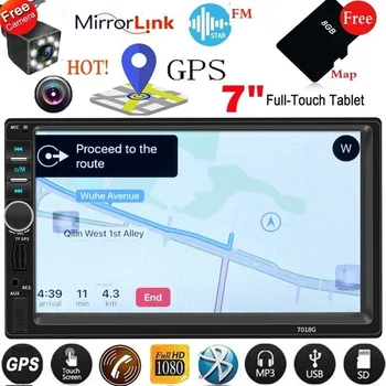 2 Din Autoradio Bluetooth Car Radio Stereo MP5 Player Auto Multimidia GPS Navigation USB SD AUX Rearview Camera
2 Din Autoradio Bluetooth Car Radio Stereo MP5 Player Auto Multimidia GPS Navigation USB SD AUX Rearview Camera