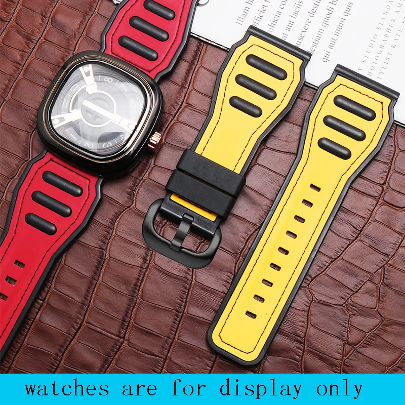 

Replacement Strap For P3B0603 Series Silicone Wristband 28mm Men's Mechanical Watch Chain Rubber Bracelet