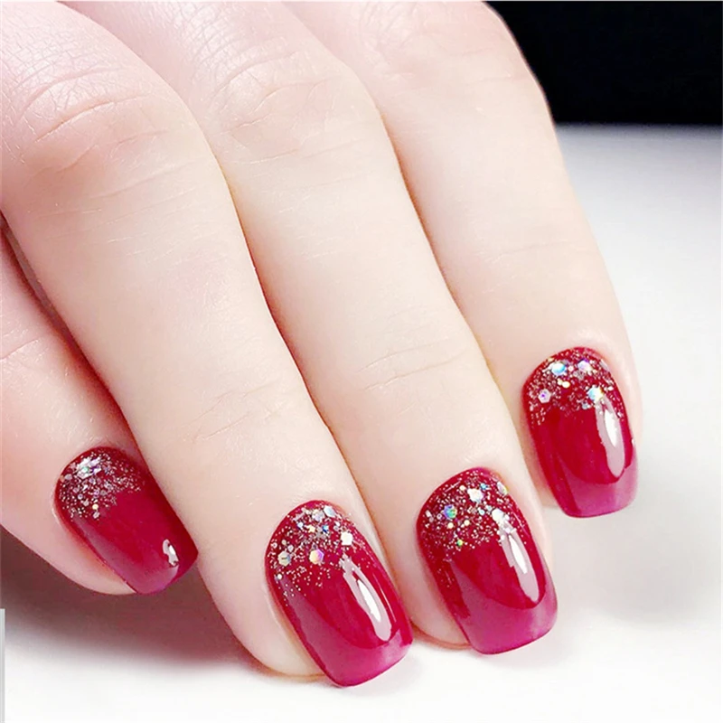Nusx 24Pcs Glitter Powder Design Fake Nails Bright Red Short Square Artificial False Nail Tips With Glue Press On Nails FA038
Nusx 24Pcs Glitter Powder Design Fake Nails Bright Red Short Square Artificial False Nail Tips With Glue Press On Nails FA038