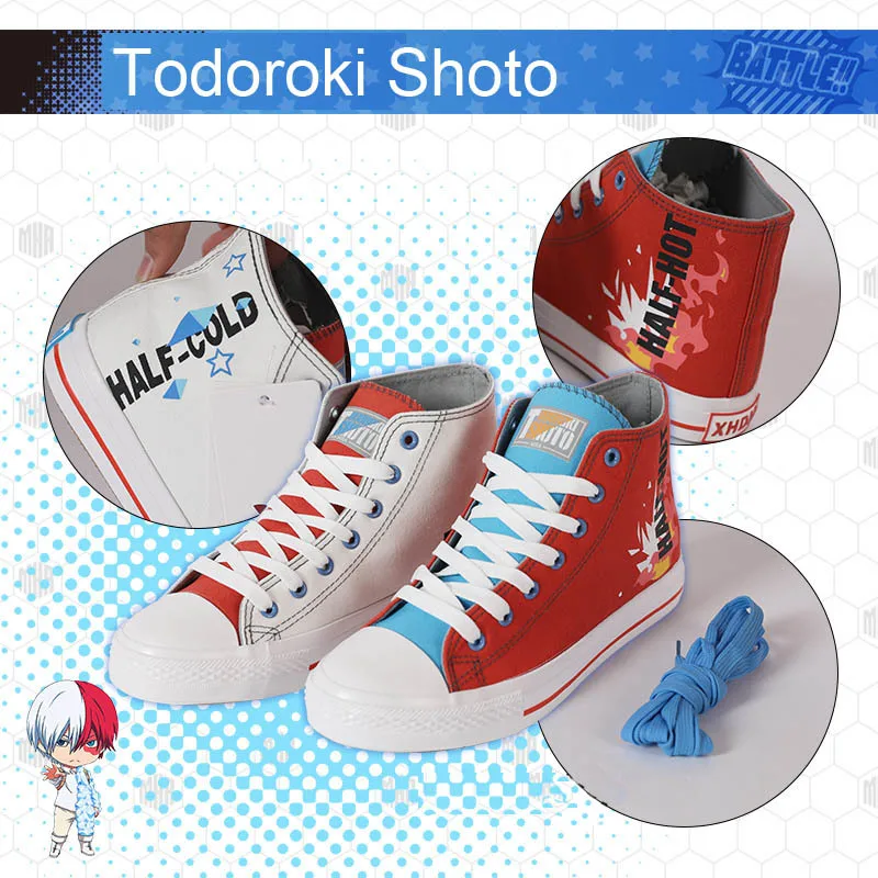 Cosroad Boku no My Hero Academia Cosplay Canvas Shoes Bakugou Katsuki Todoroki Shoto Midoriya Izuku Casual Shoes0 (5)